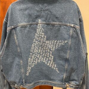 Golden Goose Blue Denim Jacket with Star Back Detail